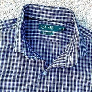 Ralph Lauren Plaid Red Green Button Down Shirt 15.5 34/35